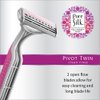 Pure Silk Pivot Twin Premium Disposable Razor, 10 Count