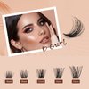 QUEWEL DIY Eyelash Extensions Kit, Lash Clusters 144 Pcs, Clusters Eyelash Applicator Tool, Super Hold Cluster Lashes Bond and Seal, Glue Remover Easy to Apply at Home(S012-Kit)