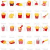 48pcs French Fries Cupcake Toppers French Fries Birthday Party Decorations Fast Food Party Decoration French Fries Theme Cupcake Picks for French Fries Birthday Party Baby Shower Supplies