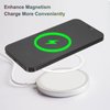 uxcell 3Pcs Magnetic Adapter Ring, Universal Magnetic Wireless Charger Conversion Kit Sparkle Magnetic Metal Ring Adhesive Sticker Ring for Phone Case, White