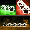 4Pack Paw Print Solar Lights Color Changing Solar Paw Print Lights Outdoor Waterproof, Dog Paw Solar Ground Lights Garden Lawn Landscape Path Lights Dog Print Cat Bear Paw Animal Footprint Yard Lights