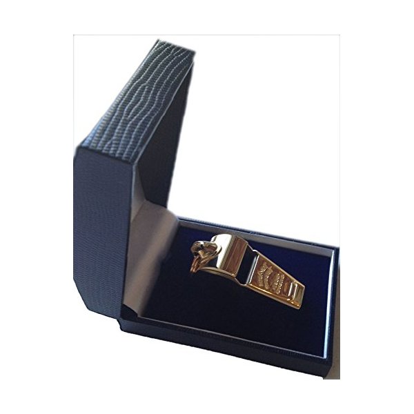 The Acme | Dog Training Whistle Number 59.5 Thunderer Gold (GP) in Gift Box | Good Sound Quality, Weather-Proof Whistles | Designed and Made in The UK | Gold