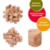 Brain Teaser Puzzle 3Pcs Unlock Interlock Game IQ Test Wooden Toy 3D Unlock Interlock Puzzle Magic Ball Brain Teaser Toy Puzzles for Adults …