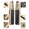 JOBON Butane Torch Lighter, Refillable Blow Jet Solar Flamethrower Best Torches, for Baking Cooking BBQ Kitchen Camping Creme Brûlée - No Gas Included (Gold Lacquer With Black)