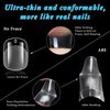 LoveOurHome 420pc Squoval Fake Nails Short Gel x Nail Tips XS Round Square Press on Nails Clear Square Nail Tips Full Cover Short False Artificial Fake Fingernail for Gel x Extension Acrylic Nails