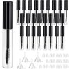 25 Pieces 10 ml Empty Mascara Tubes Wand Empty Eyelash Bottle Clear Refillable Mascara Container with 4 Pieces Funnels Transfer Pipettes for Castor Oil and DIY Cosmetics(Black)