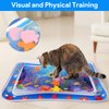 Thickened Cat Water Sensory Play Mat, Anti-Scratch Water Mat for Cats, Interactive Toys for Indoor Cats to Play, Cool Comfort Water Sensor Pad Sets with 1 Clipper 10 Patches and Various Marine Element