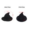 tiggell Halloween Hat Wool Knitted Cap for Witch Girls Party Decor Masquerade Cosplay Costume Accessory Christmas Birthday (Black, Child)
