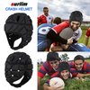 surlim Soft Helmet Flag Football Rugby Helmet Scrum Cap Soft Shell Helmet Soccer Headgear for Youth Adults (Black, Medium)