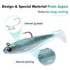 TRUSCEND Fishing Lures for Bass Trout Jighead Lures Paddle Tail Swimbaits Soft Fishing Baits Freshwater Saltwater Jigging Bass Gear Fishing Gifts for Men
