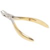 ForPro Gold Cuticle Nipper ¼ Jaw, Stainless Steel Precision Blades, for Trimming Cuticles & Hangnails