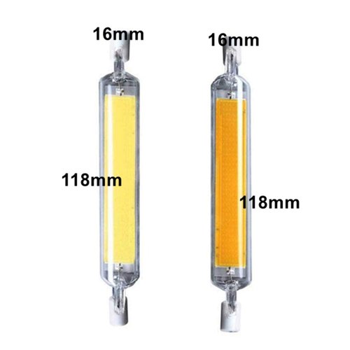 R7S 118mm LED Bulb Dimmable 15W(Equivalent to 150W Halogen Replacement)Warm White 3000K R7S COB LED Bulbs J-Type 120V T3 R7s Base Double Ended Flood Light for Work Lamp Base Tube Work Lighting,3 Pack
