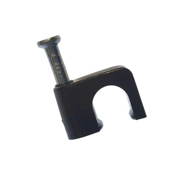 Gardner Bender PCS-100B Masonry Coaxial Staple, ¼ Inch., Clip-on, RG-6 / RG-6Q / RG-59, Black