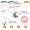 Eliace Eyelashes, 50 Pairs 5 Styles lux Faux Mink Lashes Natural Look Wispy Fluffy Handmade Cat Eye lashes Pack False Eyelashes Set, Comfortable & Lightweight Lashes Strips,Makeup Fake Eyelashes Pack