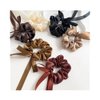 Bow Scrunchie Hair Ties with Bow Silk Scrunchies Women Girls Cute Bows Hair Ribbon Tie for Thick Thin Hair Bowknot Satin Scrunchies Ponytail Holder Scrunchy Bows Long Tail Hair Bands