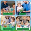 GQIRIL Dinosaur Snap Building Toys - Dinosaurs Snap Together Wooden Build Blocks Kits, Happy Little Dinosaurs Game, Educational Learning Wood Magnetic Take Apart Playset Toy, Birthday Gifts for Kids