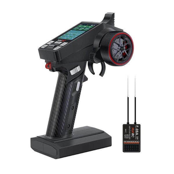 Havcybin HOTRC CT-8A RC Transmitter and Receiver 8 Channel 2.4ghz with Gyro Hand Controlled RC Car Boat Tanks Remote Controller Long Distance (Plastic+1RX)