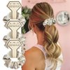 ZARSIO 10 PACK Bridesmaid Scrunchies Bridesmaid Proposal Gifts Elastics Hair Ties Bachelorette Party Favors (Champagne)