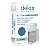 Diaper Dekor Cloth Diaper Liner | 2 Count | Gray | Perfect for Cloth Diapers | Just Step – Drop – Done | Quick & Easy to Replace | Fits the Diaper Dekor Plus Hands-Free Diaper Pail | Machine Washable