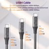 Tek Styz PRO USB4 USBC/PD 8K 240Watt Power Data Cable Compatible with Asus ProArt Display PA32UCG-K Plus 40Gbps Thunderbolt 4 Super Hi-Speed Safe Certified Charging and Data Transfers! (5Ft/1.5M)