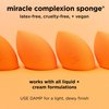 Real Techniques Miracle Complexion Sponge Set 4 Pack, Makeup Blender Sponge For Liquid & Cream Makeup, Buildable Coverage, Foundation Sponge For Natural Base, Gift Set, Latex-Free Foam