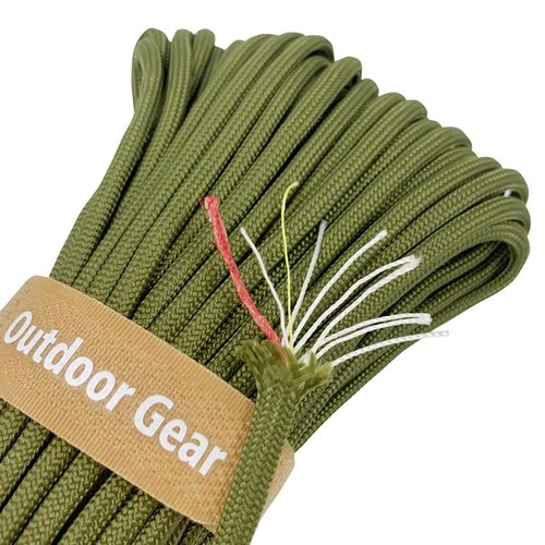 KOKKOYA 4-in-1 Survival Paracord 550 Paracord 550 Fire Cord Paracord 10 Strand, 5/32" Diameter U.S. Military Type III 550 Parachute Cord with Integrated Fishing Line, Fire-Starter Tinder