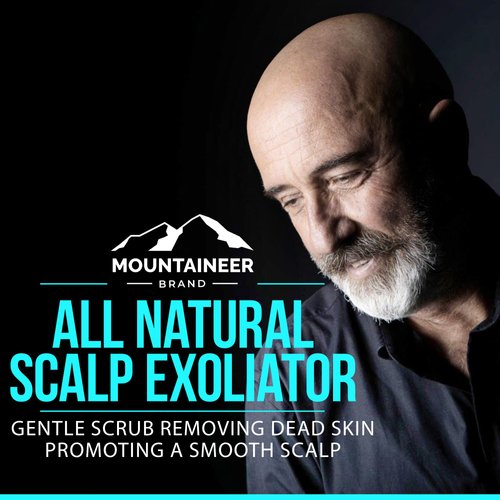 Mountaineer Brand Bald Head Care For Men | Exfoliate (4oz) and Cleanse Shampoo (4oz) | All Natural Exfoliating Scalp and Face Scrub | Moisturizing and Hydrating Shaving Soap and Wash