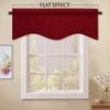 StangH Kitchen Red Scalloped Valance - 18 Inches Stylish Home Decor Thermal Curtain Tiers Room Darkening Velvet Drapes with Rod Pocket for Dining Room/Bay Window/Bedroom, 52 x 18-inch, 1 Piece