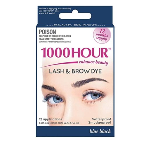 1000 Hour Professional Formula Lash & Brow Kit - Defined Brows w/a Long-Lasting Formula with Eyebrow Mascara - Brow Gel for Stunning Brows that Last Up To 6 Weeks with 12 Applications - Blue Black