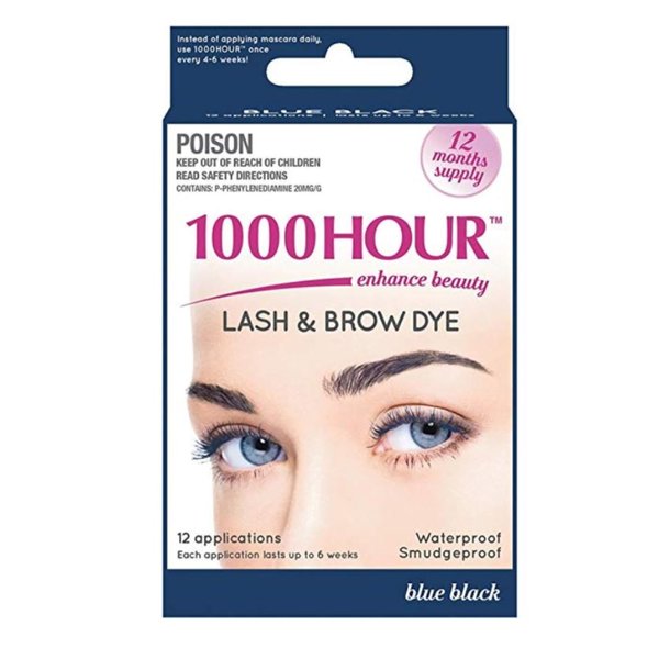 1000 Hour Professional Formula Lash & Brow Kit - Defined Brows w/a Long-Lasting Formula with Eyebrow Mascara - Brow Gel for Stunning Brows that Last Up To 6 Weeks with 12 Applications - Blue Black