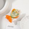 Cute Fish Hair Clip,Acetate Claw Clips,Hair Clips for Women,Orange