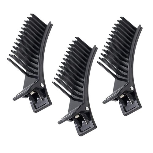 KALLORY 3pcs Hair Sectioning Clips, Professional Hair Alligator Clips Hair Parting Duck Bill Clips Hair Styling Tool