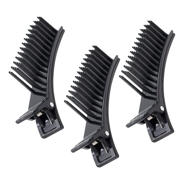 KALLORY 3pcs Hair Sectioning Clips, Professional Hair Alligator Clips Hair Parting Duck Bill Clips Hair Styling Tool