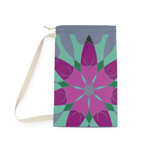 Colorful Boho Laundry Bag Chic Storage Solution Eco-Friendly Tote Gift Students Camping '2.common.journey' Art Mitzisniftis