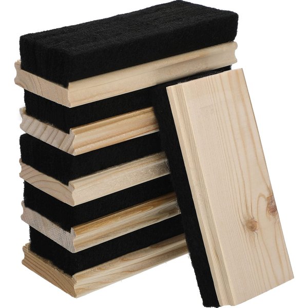 Felt Campus Style Erasers, Cleaner Dusters Felt Chalkboard Eraser for Kids Wood Chalk Eraser for Chalkboard Cleaners Dusters for Markers White Black Boards Paint School Students Teachers (6 Pieces)