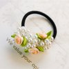 Ruihfas 4Pcs Korean Fashion Headbands Women Girls Hair Accessories Flower Hair Ties Ropes Pearl Hair Band Scrunchies
