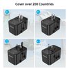 MOMAX Universal Travel Adapter, 70W GaN International Power Adapter with UK,EU,AU,US Plugs, 3USB-C PD & 2USB-A QC Worldwide Travel Plug Adapter, International Adapter for Laptops Phones Vision Pro