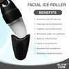 Glow Cube Ice Roller For Face Eyes and Neck To Brighten Skin & Enhance Your Natural Glow/Reusable Facial Treatment to Tighten & Tone Skin & De-Puff The Eye Area (Black Mini)