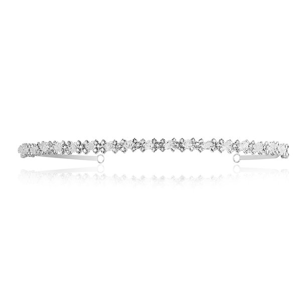 Simple Elegant Crystal Beads Bridal Bridesmaid Flower girl Headband Tiara - Clear Crystal Beads