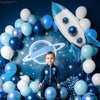 KatchOn, Huge Blue Rocket Balloons for Kids - 33 Inch, Pack of 1 | Spaceship Balloon, Space Themed Party Decorations | Space Balloons, Rocketship Balloons | Rocket Ship Balloon for Rocket Ship Decor