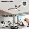 Humpptom 2 Pack Fan Remote Control Kit, Small Size Receiver Ceiling Fan Remote Control Control for Hunter/Harbor Breeze/Westinghouse/Honeywell/Other Ceiling Fan Humpptom Small Size