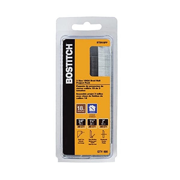 BOSTITCH 18 GA Brad Nail Project Pack 900 Qty
