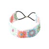 LIANXUE Floral Knitted Headband for Women Stretch Turban Floral Crocheted Granny-Square Ethnic Style Tie Head Wrap Headband