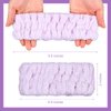 Chuangdi 3 x Face Wash Bands for Makeup and Yoga Sports Shower Face Spa Headband Elastic Headband for Girls and Women (Light Orange, Light Purple, Light Green)