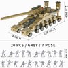 MISTBUY WW2 Army Building Blocks Toys Set, Create a German Dora Cannon or 16 Small Military Vehicles, with 20 Toy Soldiers, for Boys Kids Age 6 7 8 Year Old