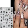 8 Sheets Halloween Ghost Nail Art Stickers Self-Adhesive Halloween Nail Decals Scary Spider Bat Heart Spider Web Nail Stickers for Nail Art Bat Moon Halloween Nail Decorations for Women Manicure Art
