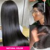 SUNKASA Straight Lace Front Wigs Human Hair 30inch 13x4 HD Transparent Lace Front Wigs for Women 180% Density Black Glueless Lace Frontal Wig Human Hair Pre Plucked With Baby Hair
