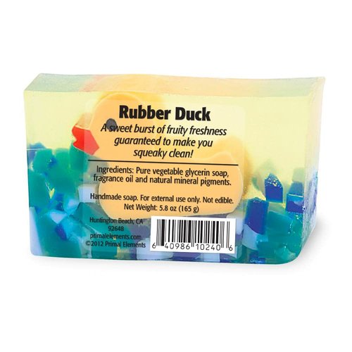 Primal Elements Bar Soap in Shrinkwrap, Rubber Duck, 6 Ounce
