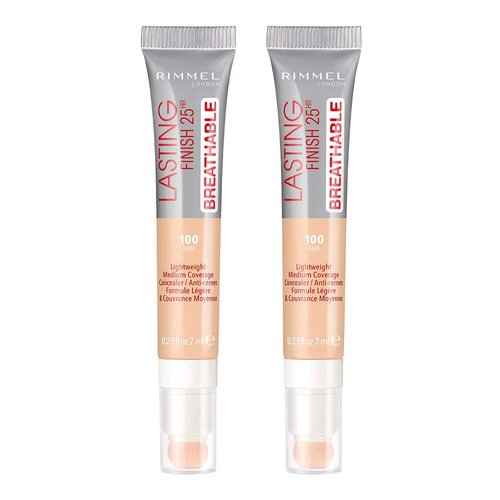Rimmel Lasting Finish Breathable Concealer, Fair, 0.23 Fl Oz, Pack of 2