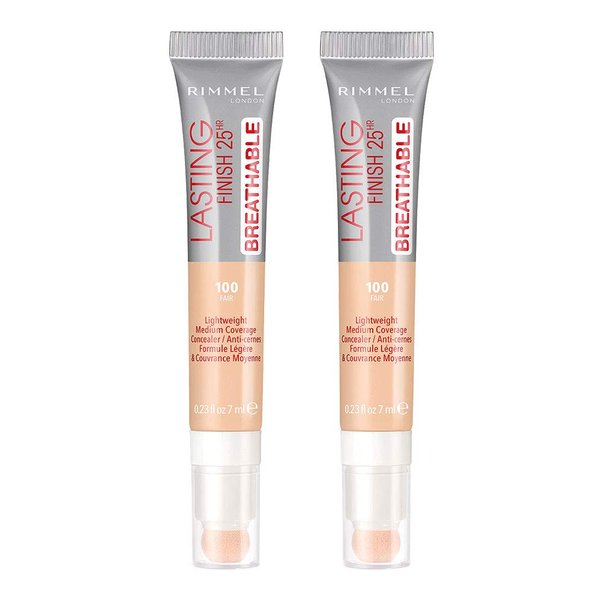 Rimmel Lasting Finish Breathable Concealer, Fair, 0.23 Fl Oz, Pack of 2